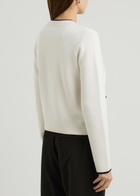 Vince Contrast-trim Wool-blend Cardigan Cream