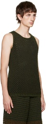 Isa Boulder Green Thicklace Tank Top