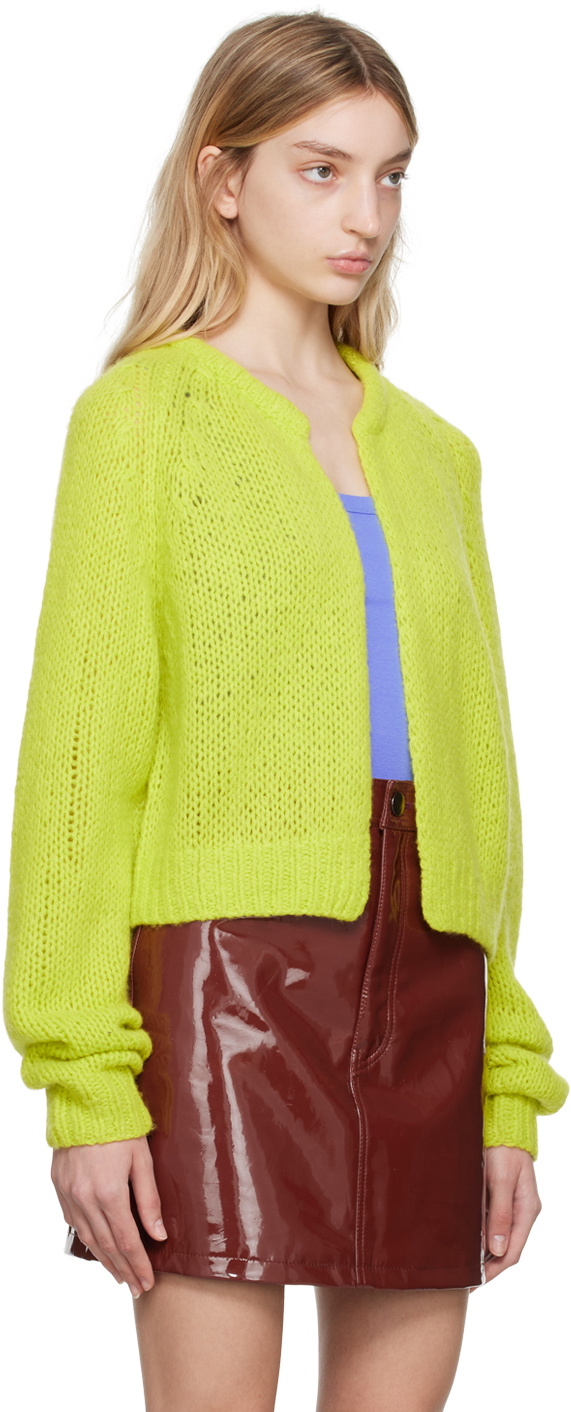 Frenckenberger Yellow Short Bomber Cardigan