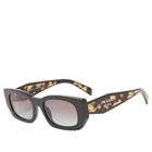 Prada Eyewear Women's 0PR B05S Sunglasses in Black/Grey Gradient 