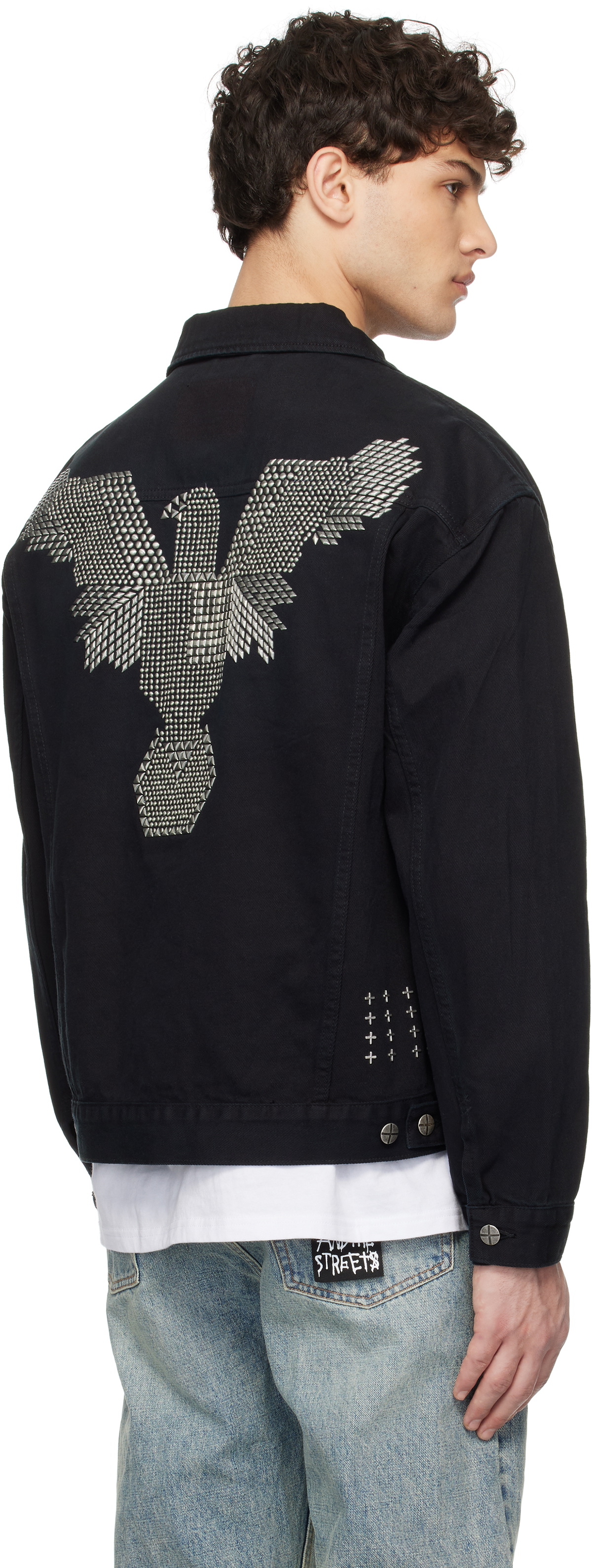 Ksubi Black Oh G Replica Eagle Denim Jacket