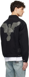 Ksubi Black Oh G Replica Eagle Denim Jacket