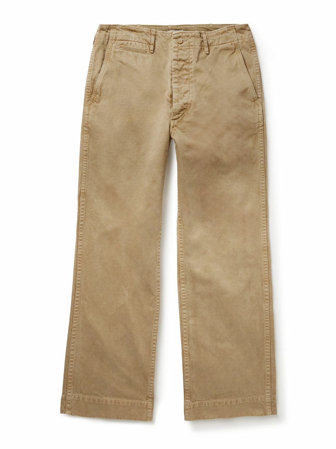 Auralee Men's Finx Corduroy Trousers in Khaki/Beige Auralee