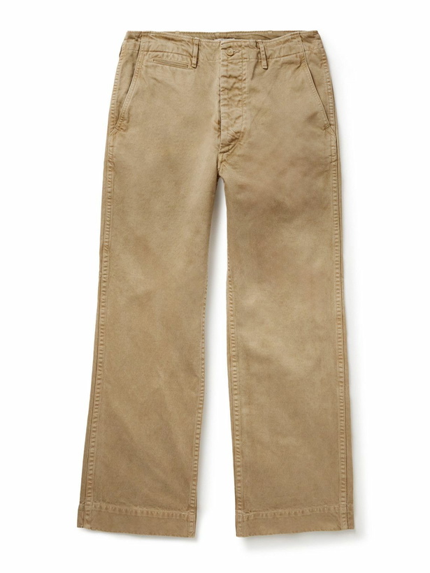 Photo: Auralee - Finx Straight-Leg Cropped Cotton-Twill Chinos - Neutrals