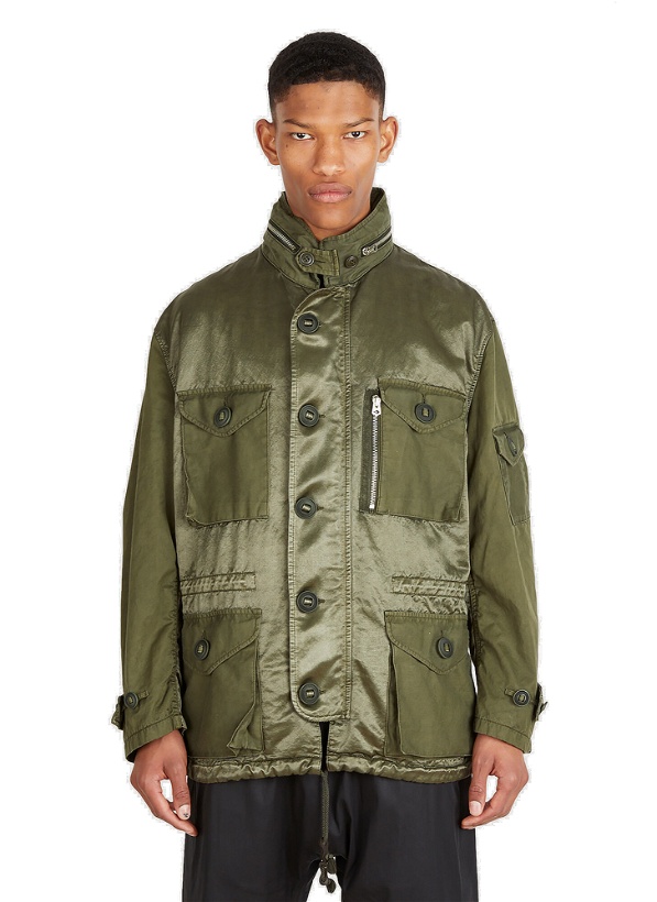 Photo: Satin Army Jacket in Green