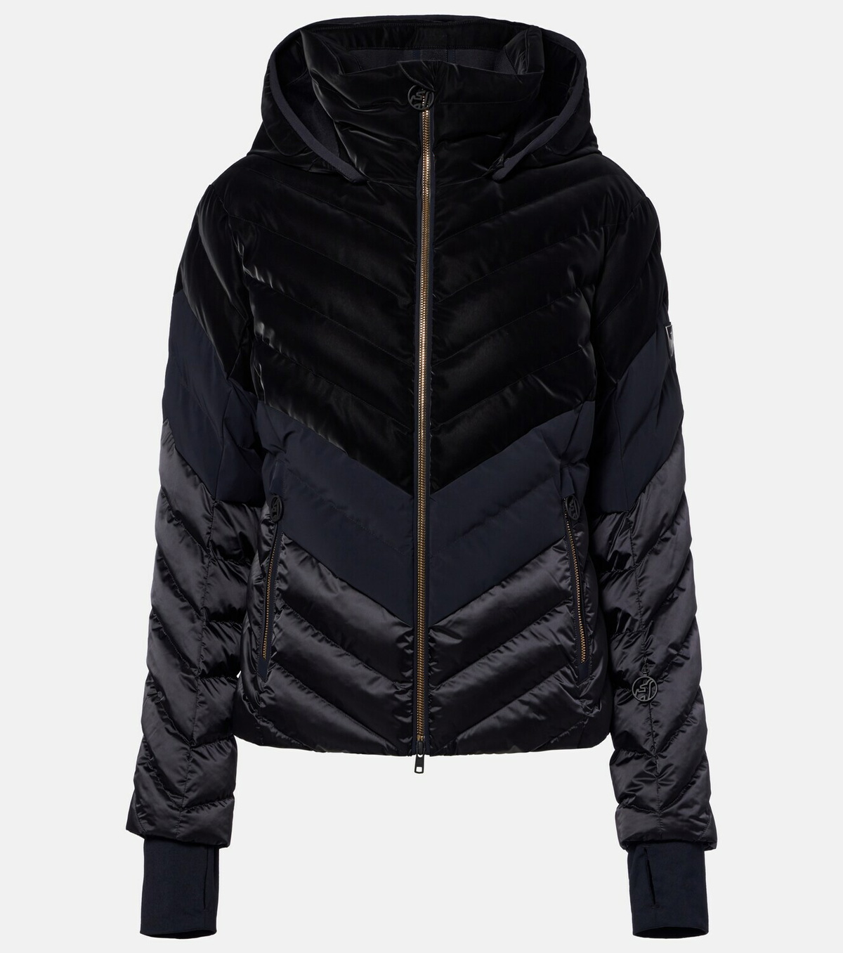 Toni Sailer Kimberly hooded velvet ski jacket