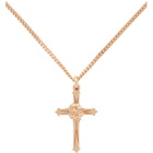 Emanuele Bicocchi SSENSE Exclusive Rose Gold Mini Cross Pendant Necklace