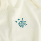 END. x adidas T-Shirt in Off White/Real Teal