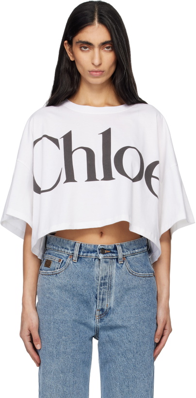 Photo: Chloé White Logo T-shirt
