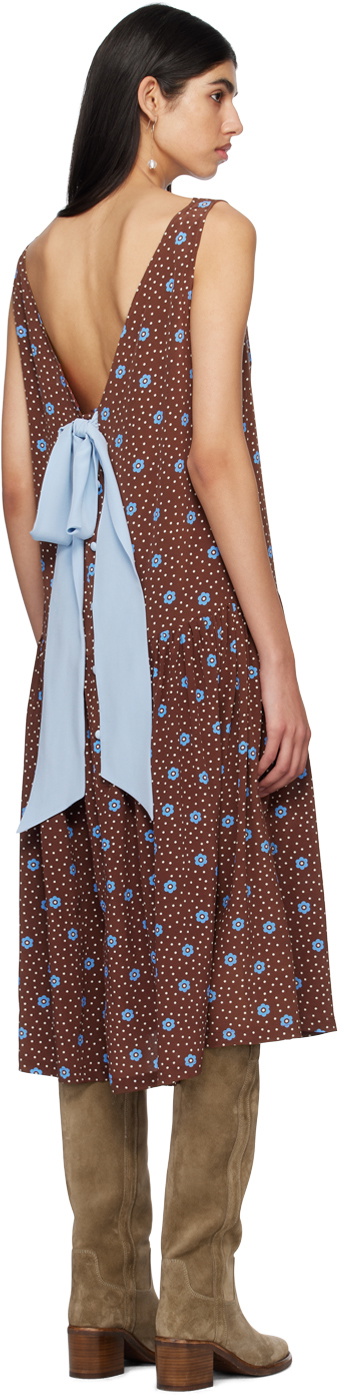 Caro Editions Brown Heather Midi Dress