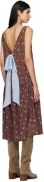 Caro Editions Brown Heather Midi Dress