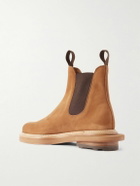 J.M. Weston - Sacai Nubuck Chelsea Boots - Brown