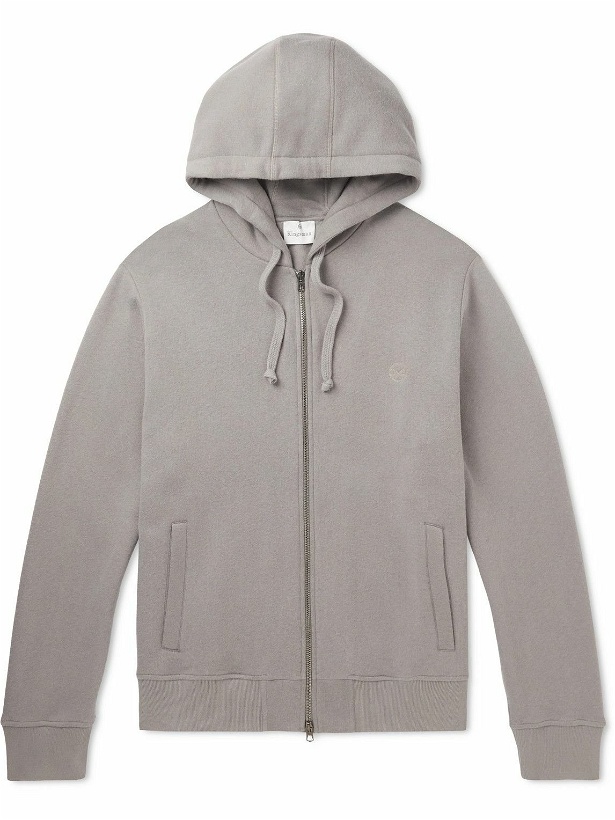 Photo: Kingsman - Cotton and Cashmere-Blend Zip-Up Hoodie - Gray