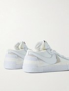 Nike - Sacai Blazer Low Suede-Trimmed Leather Sneakers - White