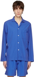 Tekla Blue Buttoned Pyjama Shirt