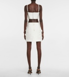 Dion Lee Lace-up cotton-blend cropped top
