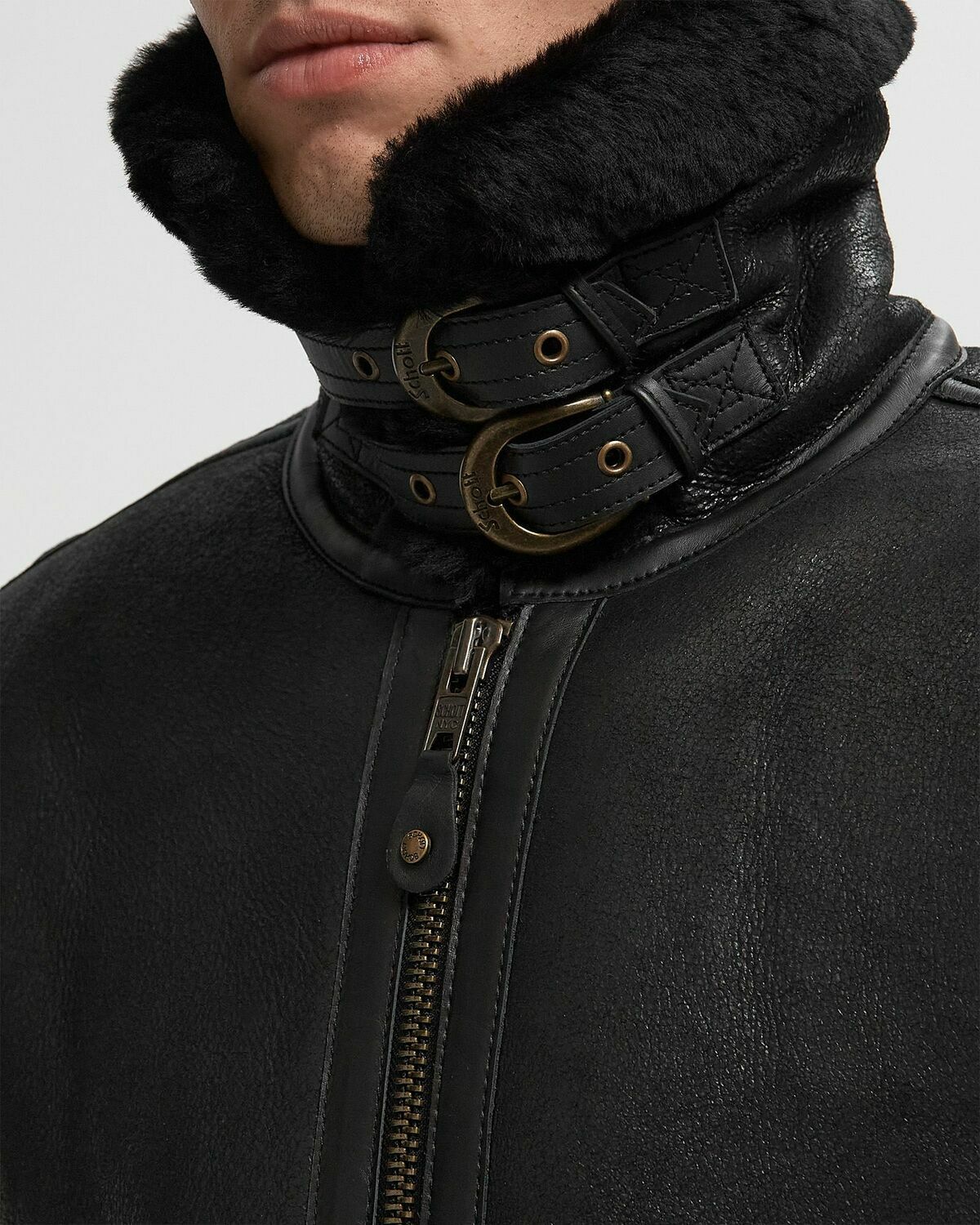 Schott NYC LC1259 JACKET Black Mens Bomber Jacket