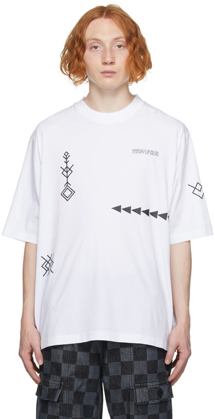 Photo: Marcelo Burlon County of Milan White Jersey Folk T-Shirt