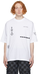 Marcelo Burlon County of Milan White Jersey Folk T-Shirt
