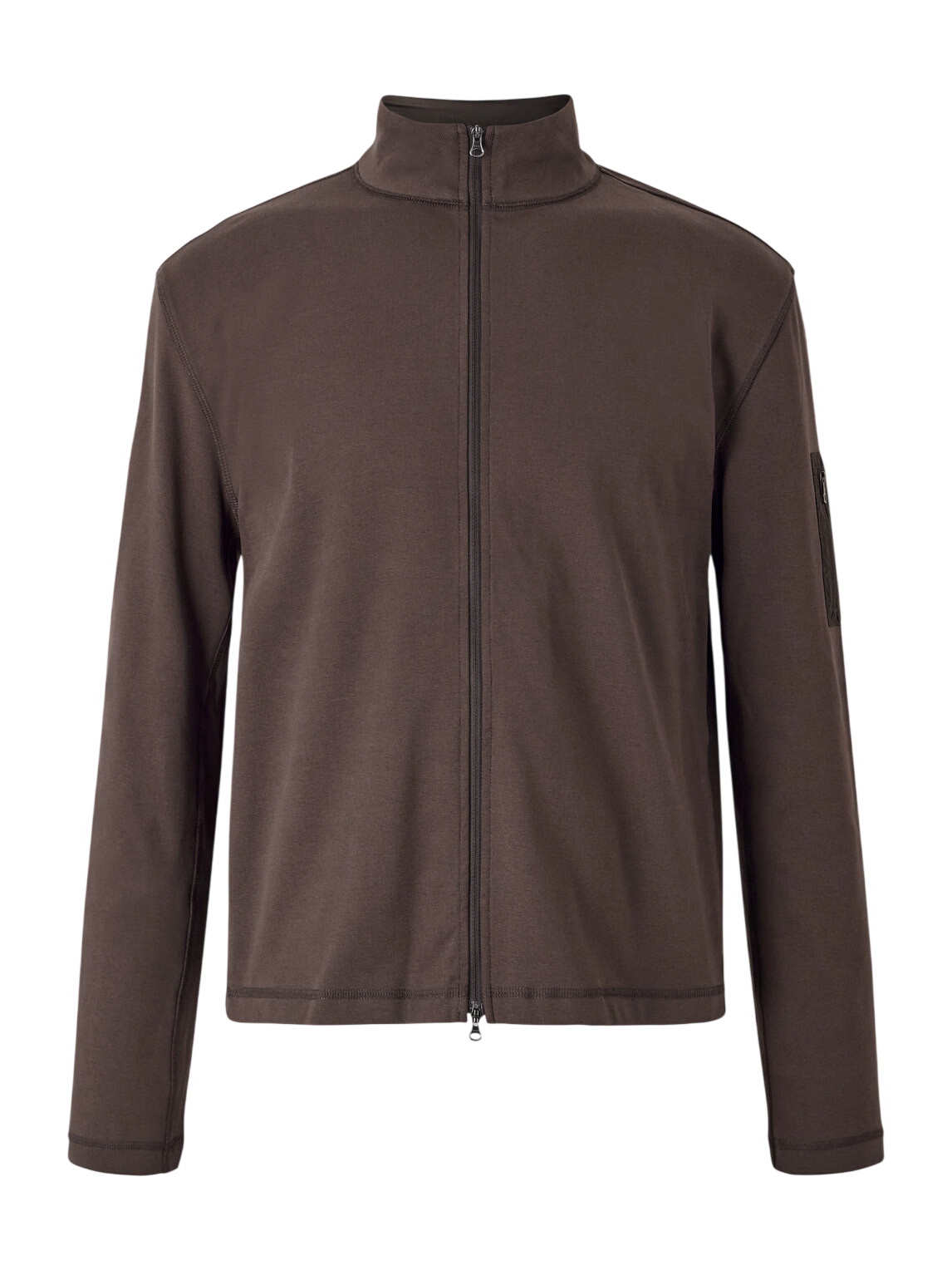 AMOMENTO ニット Amomento - Cotton-Blend Mock-Neck Sweater - Brown AMOMENTO