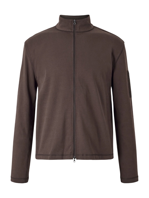 Photo: Amomento - Cotton Zip-Up Sweater - Brown