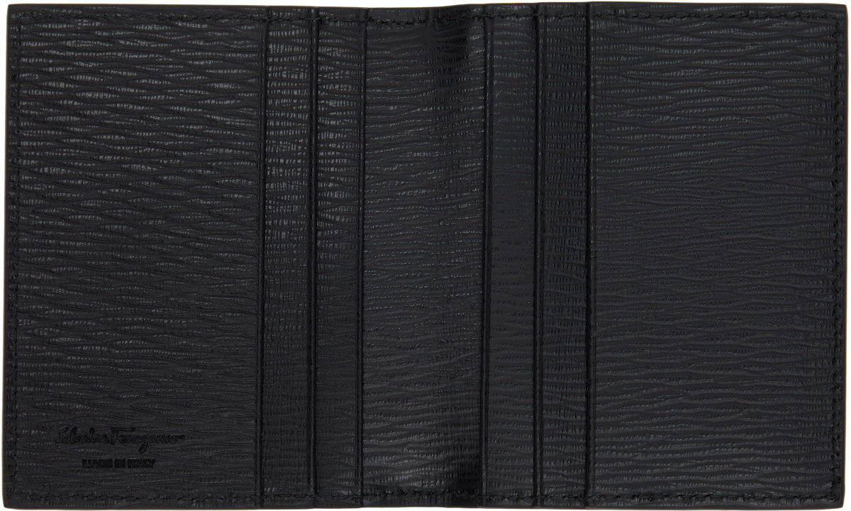 Ferragamo Black Gancini Credit Card Holder