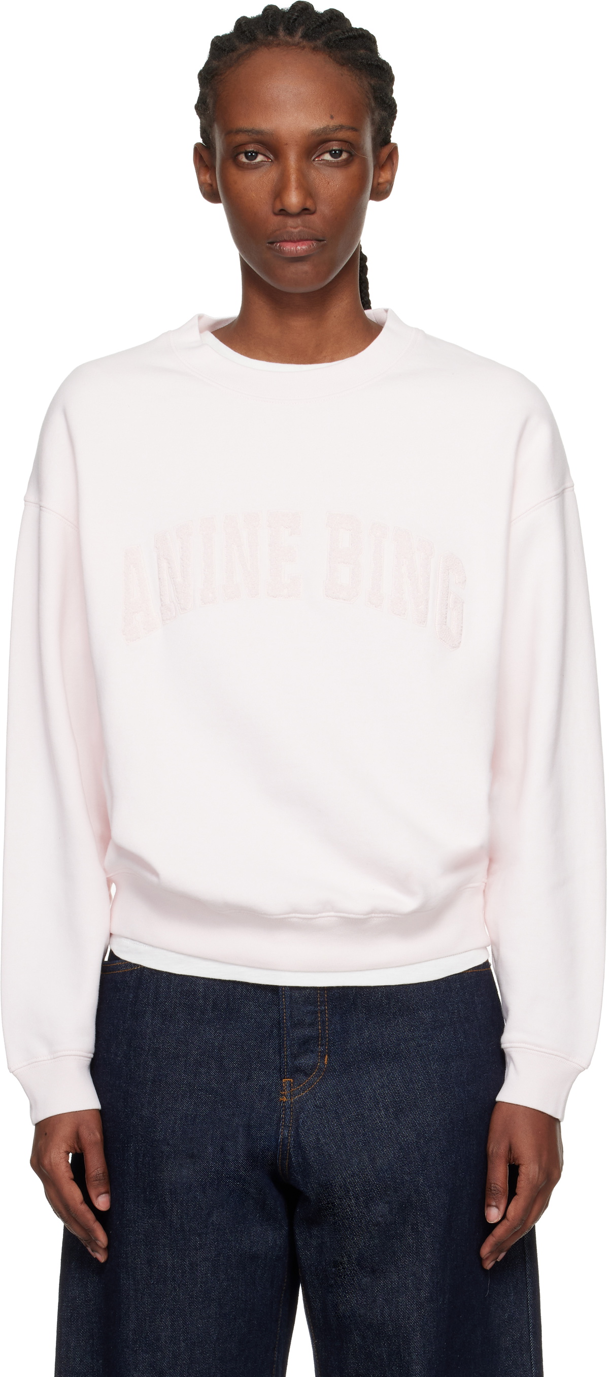 ANINE BING Pink Spencer 'Anine Bing' Sweatshirt