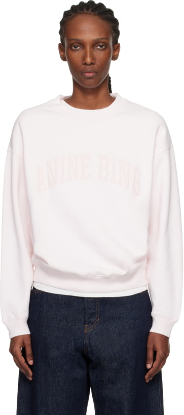 Photo: ANINE BING Pink Spencer 'Anine Bing' Sweatshirt