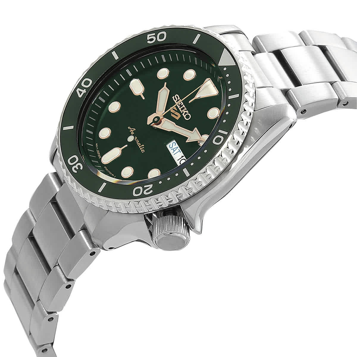 Seiko 5 Sports Automatic Green Dial Mens Watch SRPD63