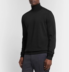 Hugo Boss - Slim-Fit Virgin Wool and Silk-Blend Rollneck Sweater - Black