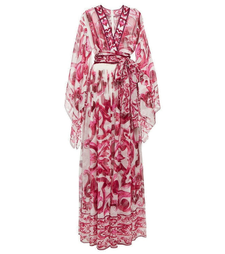Photo: Dolce&Gabbana Majolica silk maxi dress