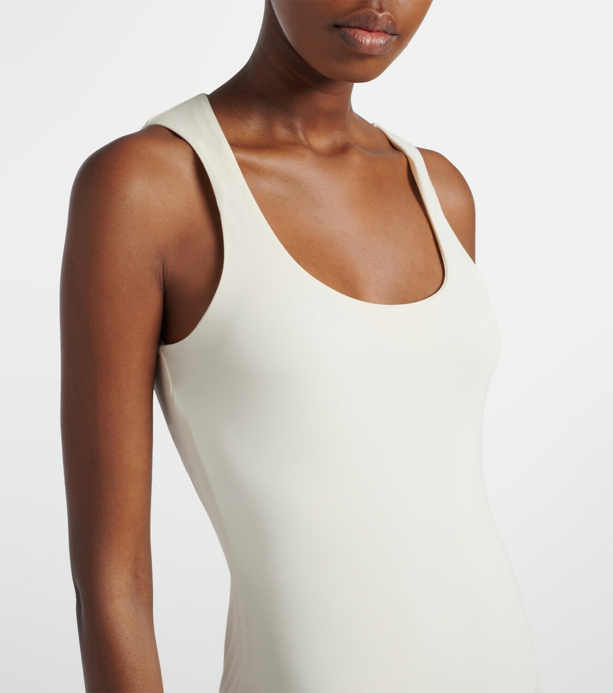 Alaïa Asymmetric jersey midi dress