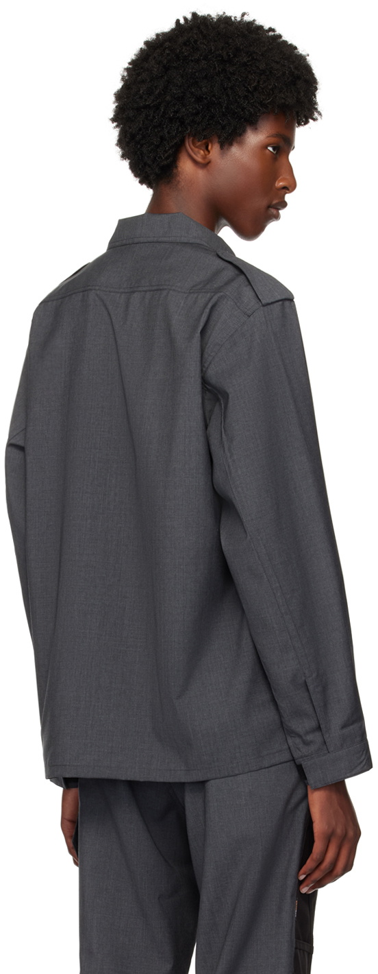 Olly Shinder Gray Wool Overshirt