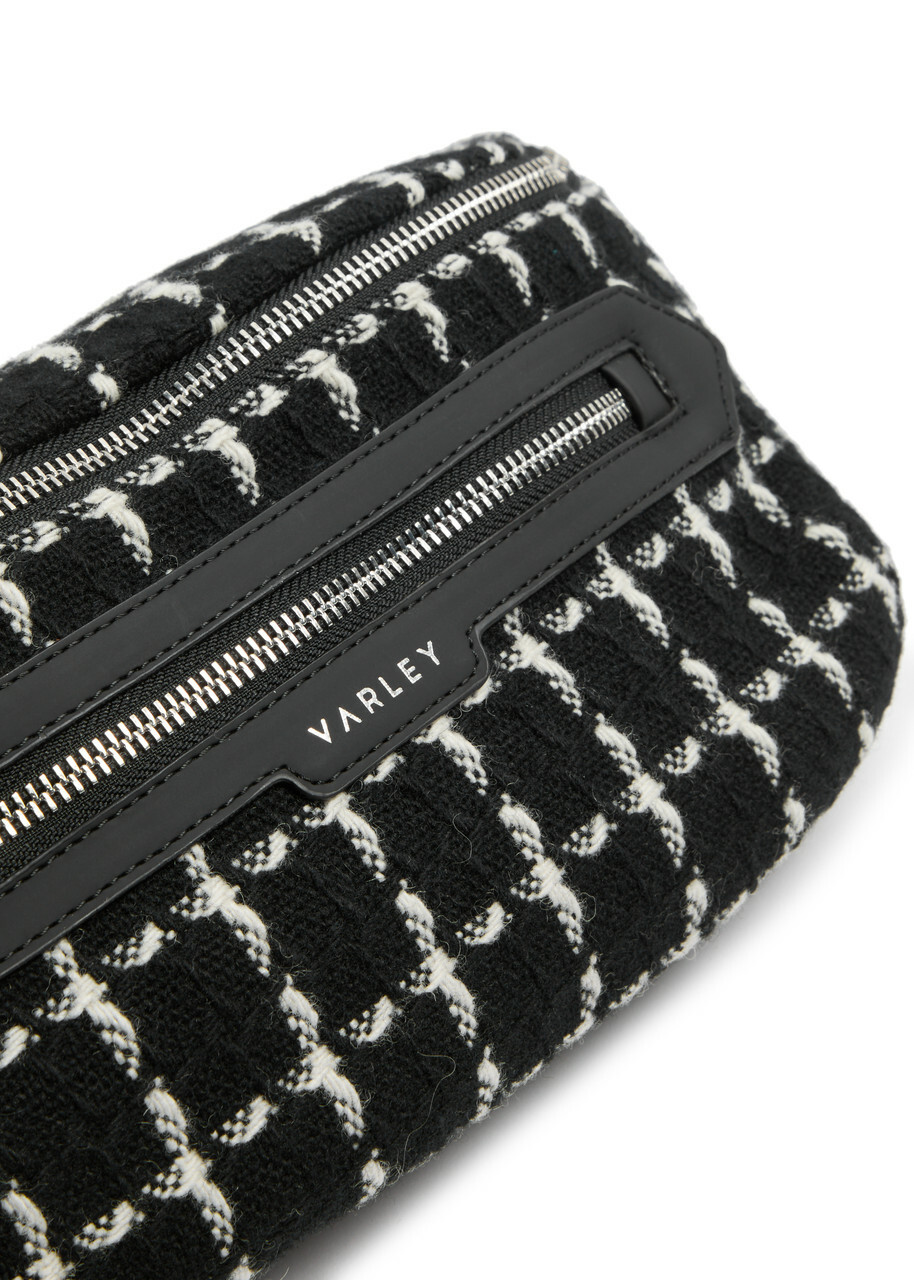 Varley Roby Checked Wool-blend Belt bag - Black - One Size