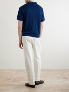 Oliver Spencer - Westcott Open-Collar Organic Cotton Polo Shirt - Blue