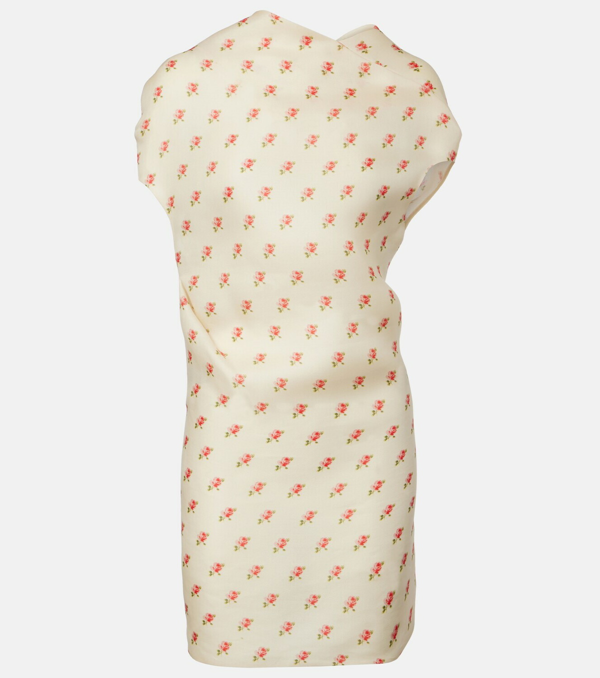 Khaite Floral draped silk minidress