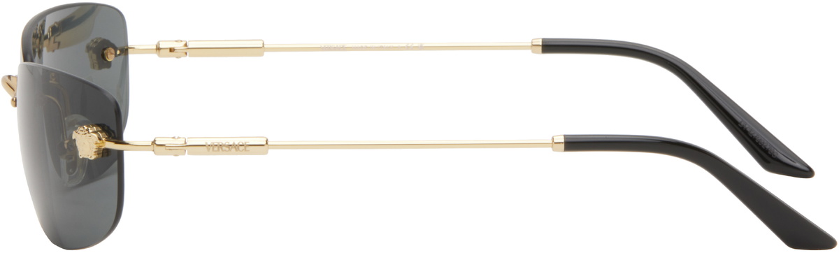 Versace Black & Gold Runway Sunglasses