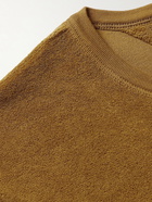 Bottega Veneta - Cotton-Blend Terry Henley T-Shirt - Brown