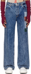 Eckhaus Latta Blue Wide-Leg Jeans