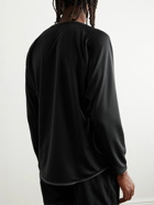 And Wander - Logo-Print Polartec® Fleece Base Layer - Black