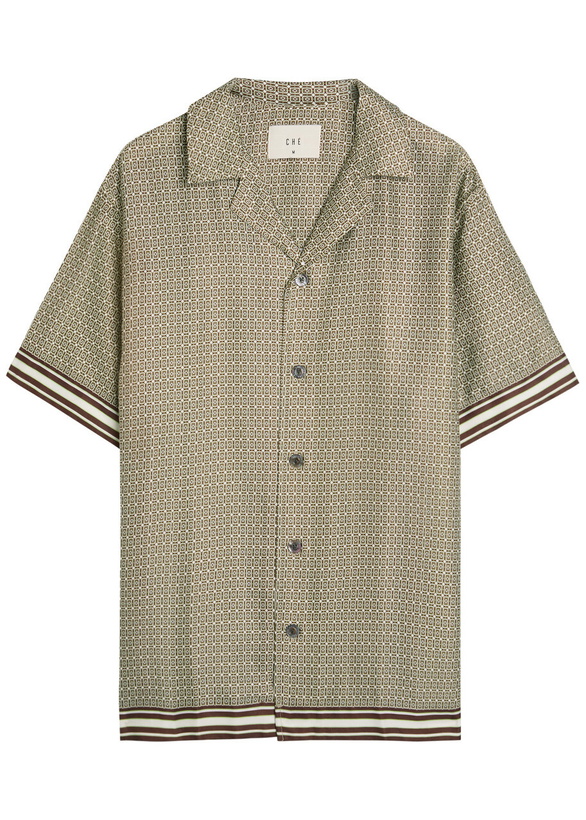 Photo: Che Lucena Printed Shirt Light Brown