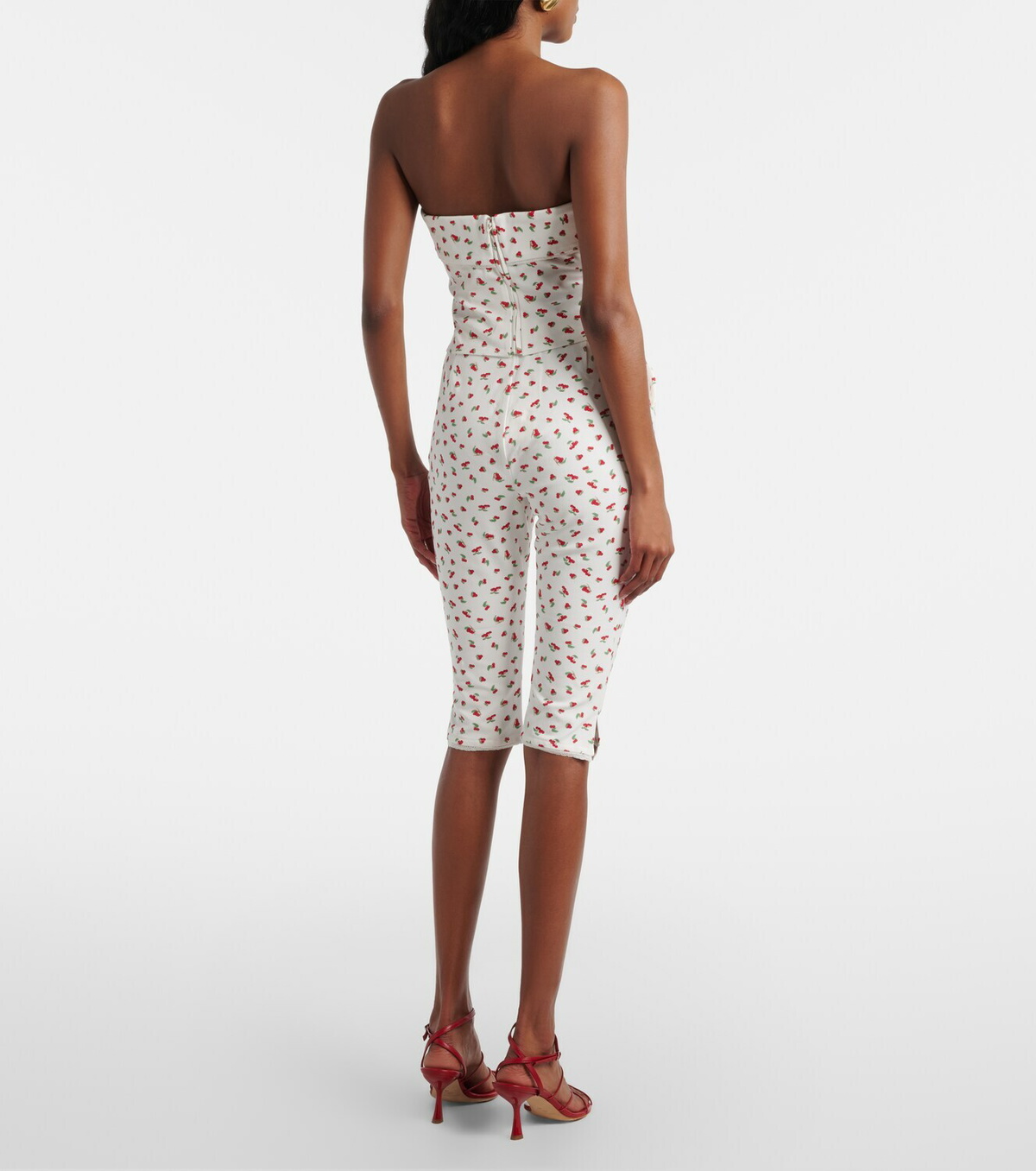 Posse Ebony printed cotton-blend capri pants
