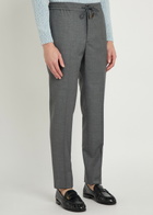 Slowear Drawstring Tapered-leg Wool Trousers Charcoal