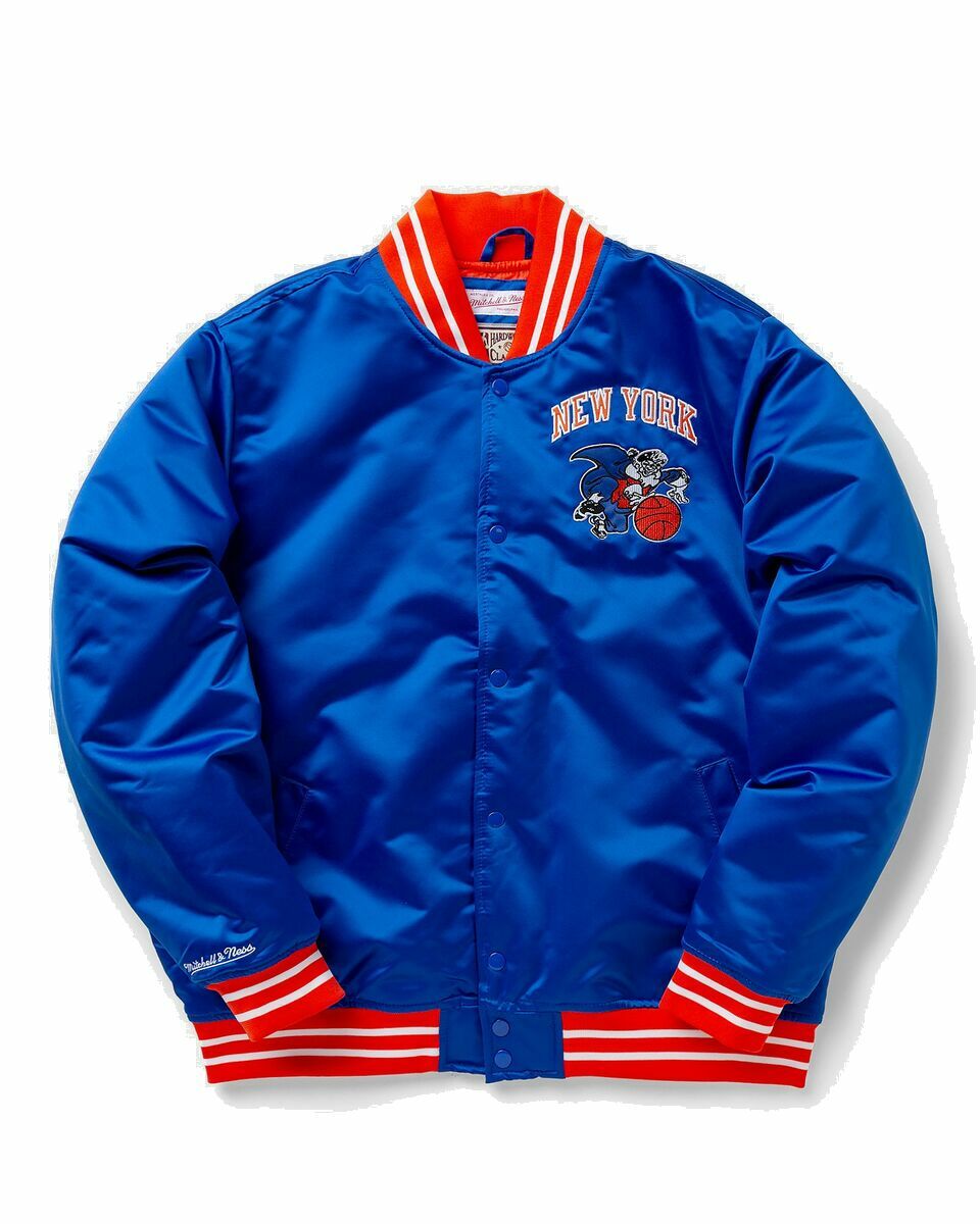 Photo: Mitchell & Ness Nba Heavyweight Satin Jacket New York Knicks Blue - Mens - College Jackets/Team Jackets