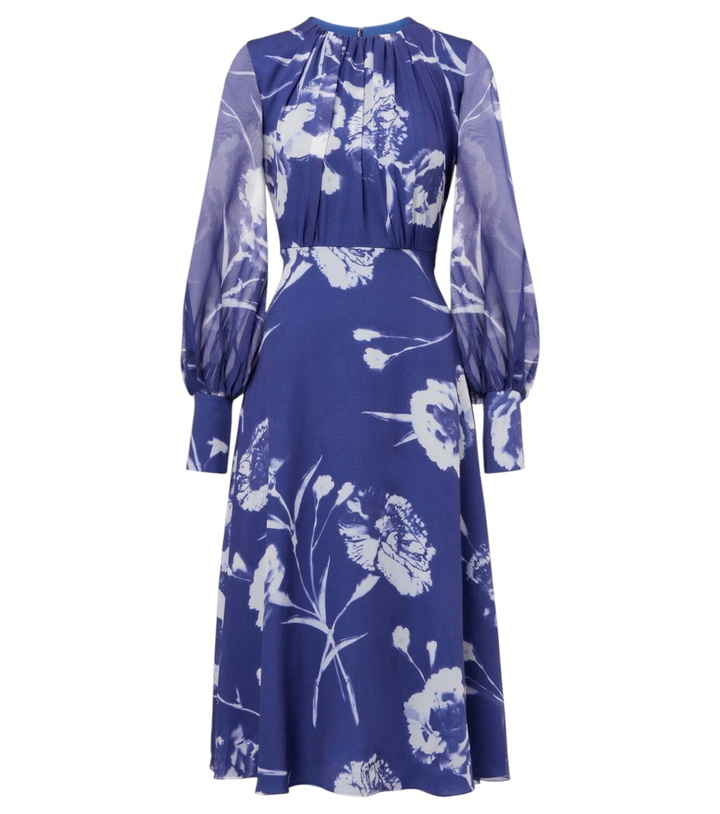 Photo: Erdem Floral silk voile midi dress