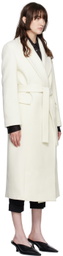 Nothing Written SSENSE Exclusive Off-White Shawl Collar Coat