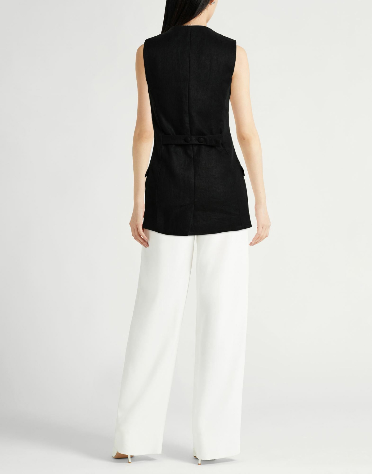 Faithfull Womens Tailored Vest in Black