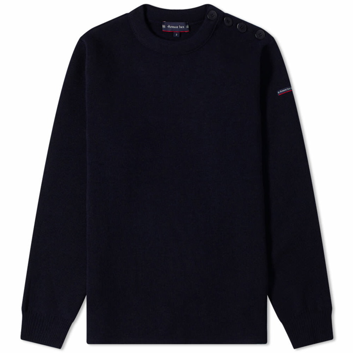 Photo: Armor-Lux Men's 01901 Fouesnant Crew Knit in Navy