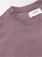 7 DAYS ACTIVE - Monday Logo-Print Organic Cotton-Jersey Sweatshirt - Purple