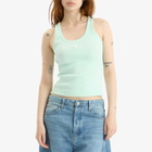 Casablanca Women's Ribbed Tank Top in Mint